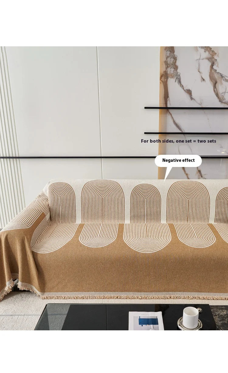 Nordic Chenille Sofa Cover Tassel Lace Blanket Cover For Sofa Full Cover L Shape Cover Sofa 3 Pcs 2 Seater