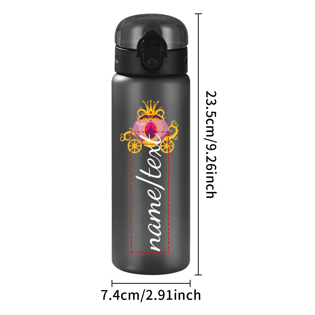 1pc Customized Cartoon Sports Water Bottle, 26oz Outdoor Travel