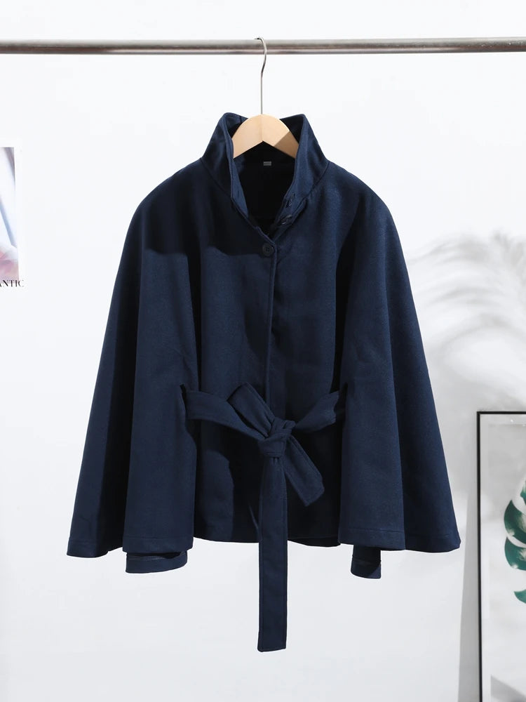Belts Women Winter Woolen Coats