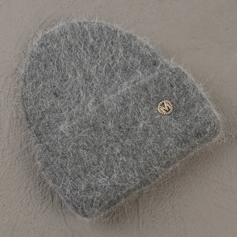 Winter Angola Rabbit Fur Knitted Beanies