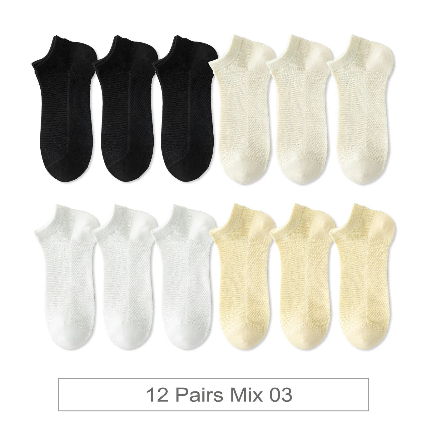 12 Pairs New Woman Cotton Socks Short Thin