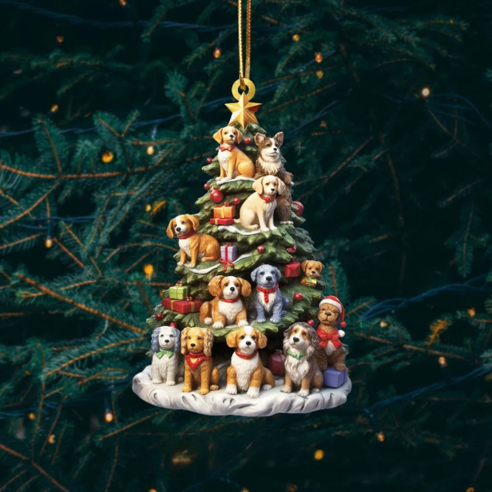 2D Acrylic Flat Printing Books Pendant Home Tree Window Hanging Decor Gift For Book Lovers Creative Book Christmas Tree Ornament
