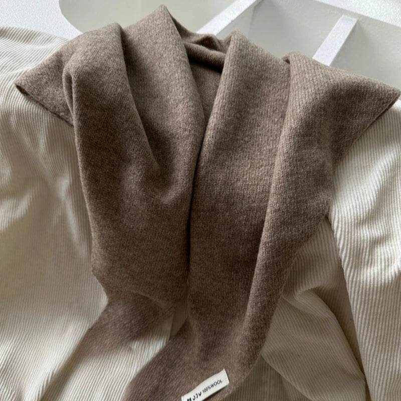 wool cashmere triangle scarf