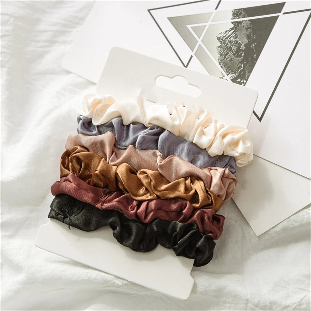 6pcs Satin Hair Scrunchies for Women