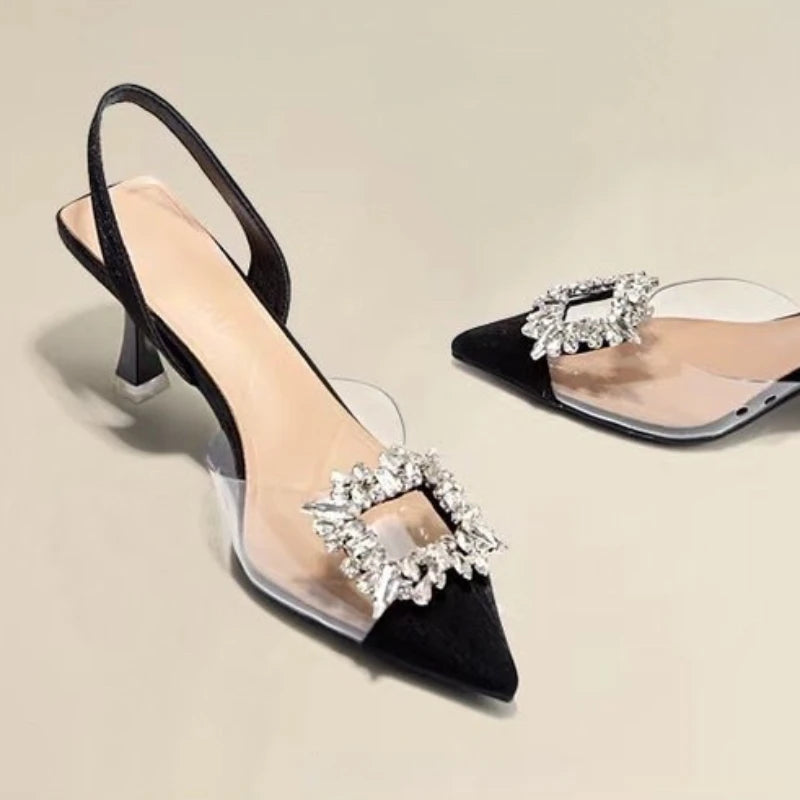 Spring and Autumn Fashion Color Pointed Toe Women's High Heels