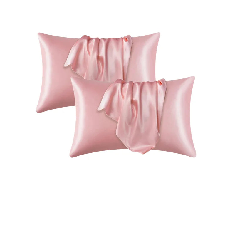 Pillowcase Silk Pillow Cover Silky Satin 1pc