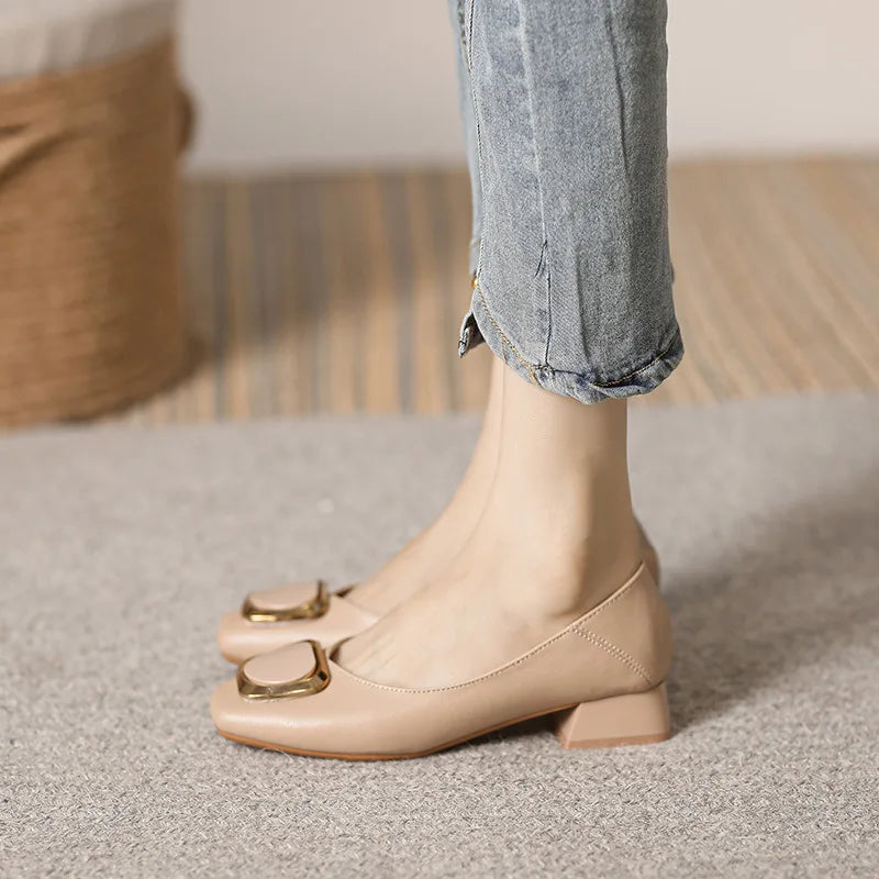 Woman Elegant Square Toe
