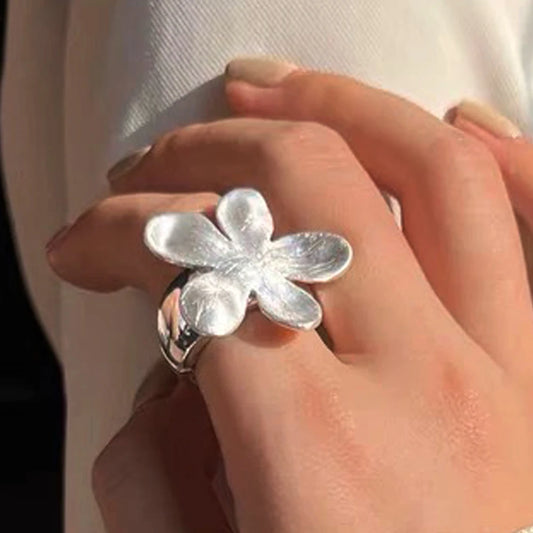 925 Sterling Silver Ring For Women Jewelry String Flower Finger Open Handmade Ring