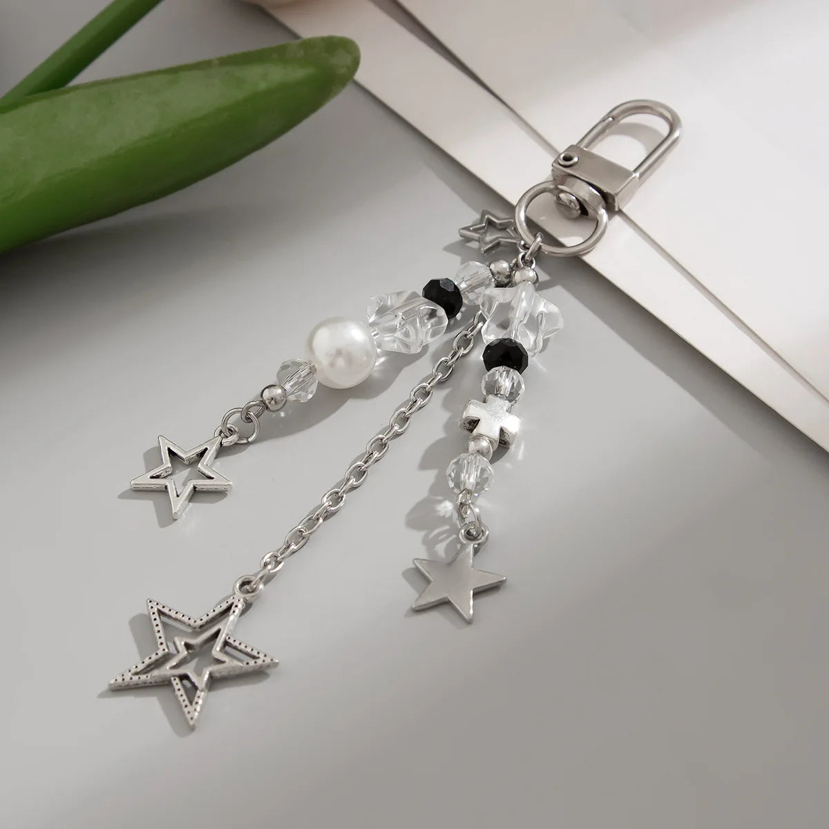 Y2K Fashion Flower Star Love Bow Strawberry Pendant Acrylic Keychain