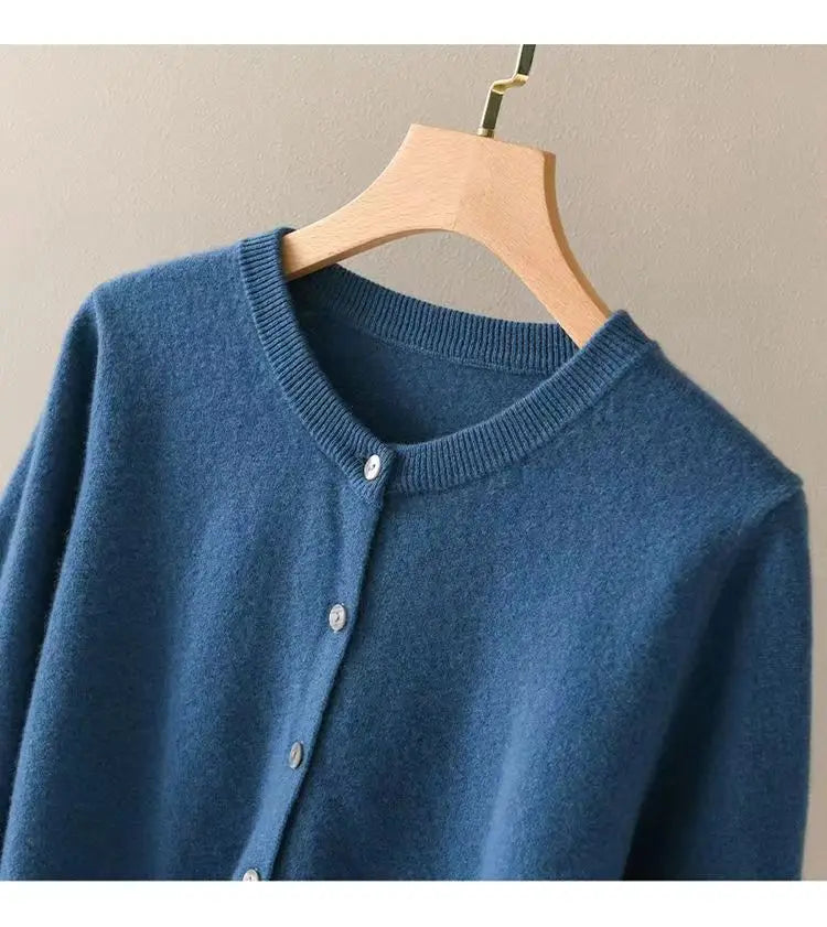 women's Cashmere Sweater O-Collar Long sleeve