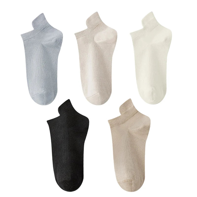 10pieces=5 Pairs Women Socks Casual Breathable High Quality Ankle Sock