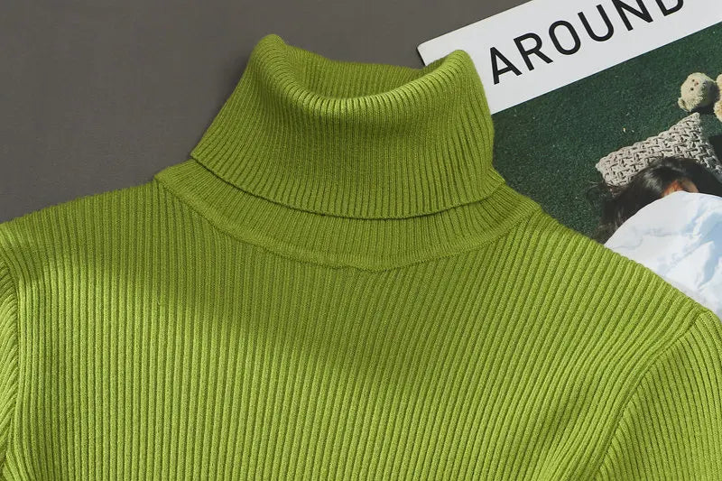 Heliar Women Fall Turtleneck Sweater Knitted Soft Pullovers Cashmere