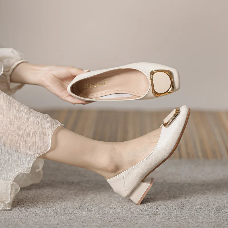 Woman Elegant Square Toe