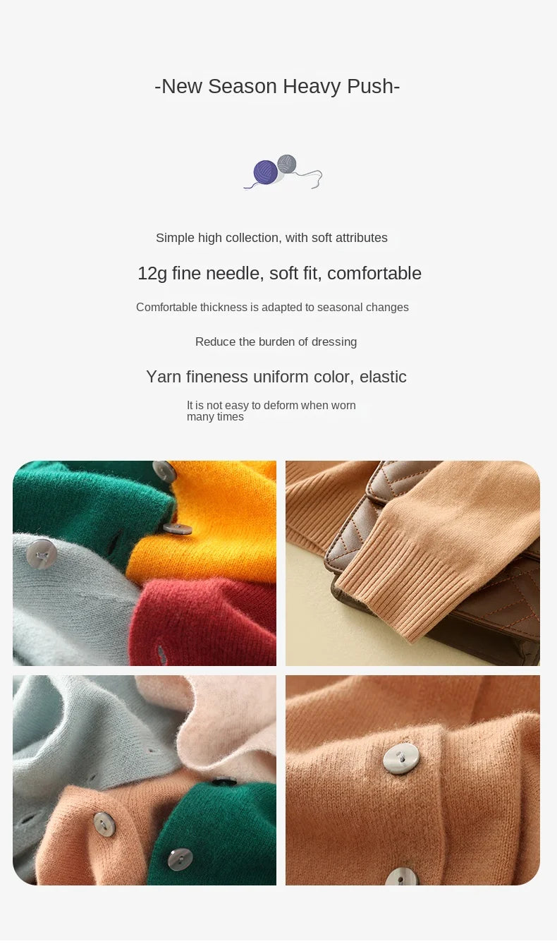 V-Neck Temperament Small Fragrant Wind Loose Sweater Sweater