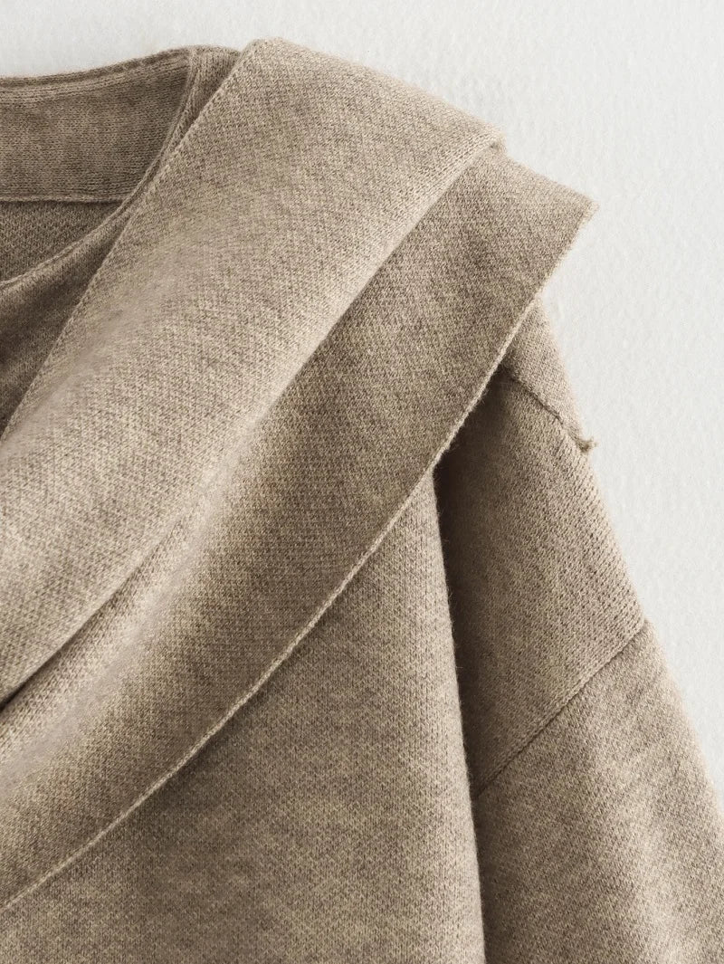 Winter Coats for Women Asymmetric Scarf Demi-season Jacket