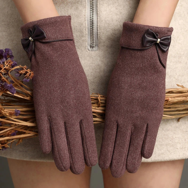 Lovely Bowknot Elegant Elasticity Soft Gloves