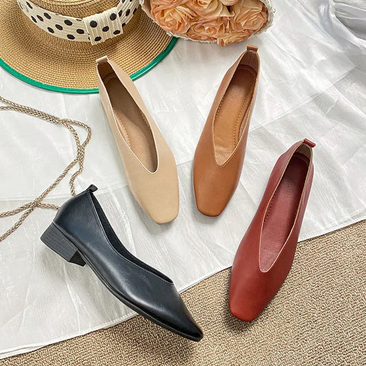Woman Elegant Summer French Square Toe