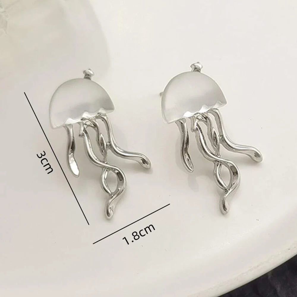 Women Floating Jellyfish Earrings