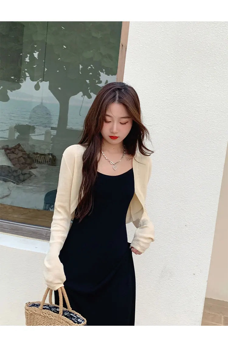 Short Ice Silk Knitted