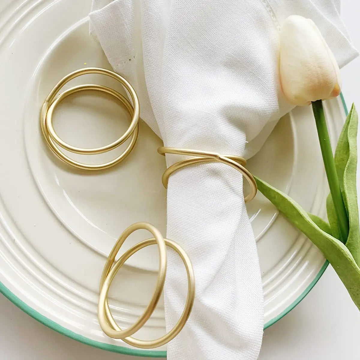 Exquisite Gold Napkin Ring Metal Napkin Rings