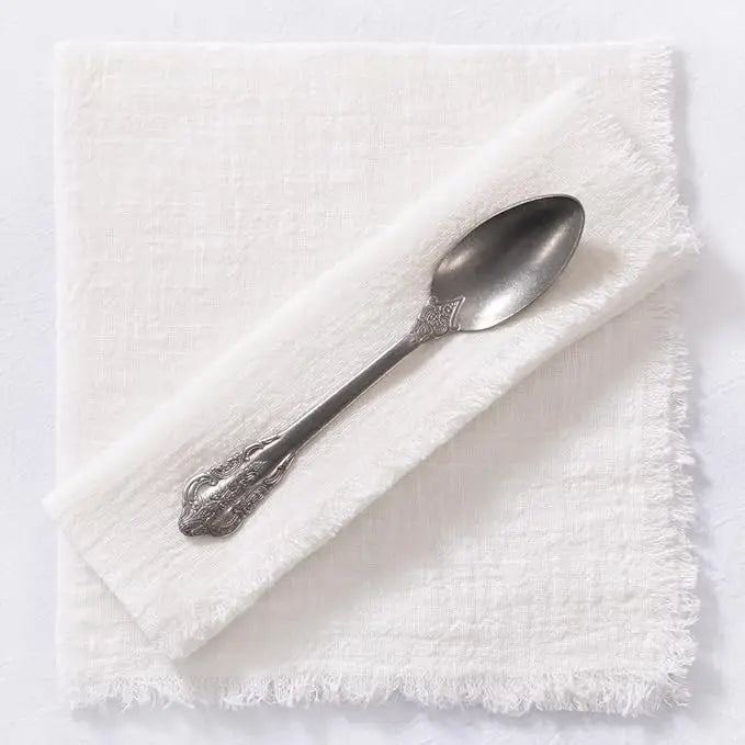 6Pcs 32x32cm Handmade Cotton Cloth Napkins, 100% Cotton