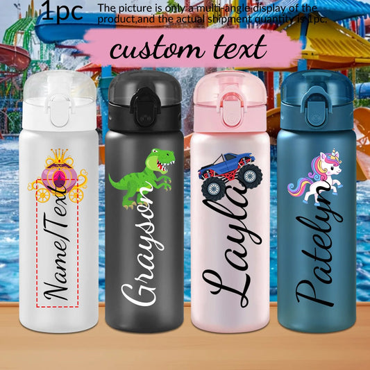 1pc Customized Cartoon Sports Water Bottle, 26oz Outdoor Travel