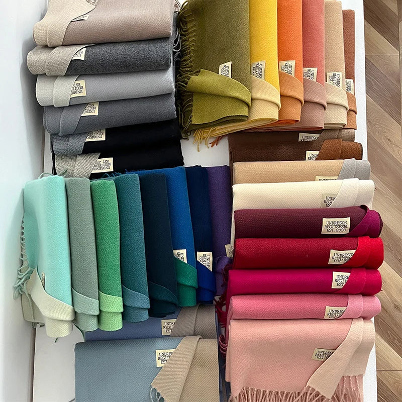 Solid Cashmere Warm Scarf