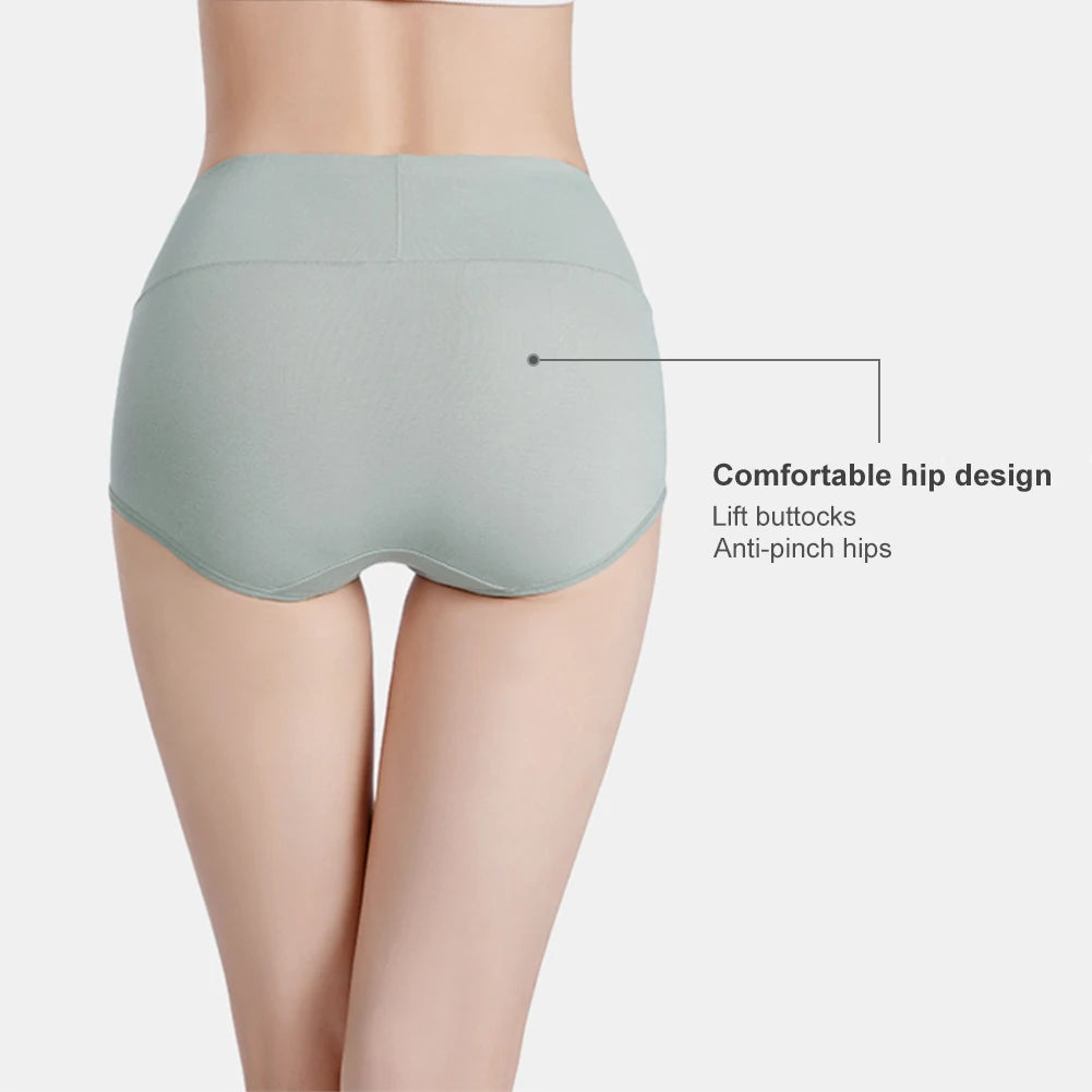 5 Pack Women's Cotton High Waisted Underwear