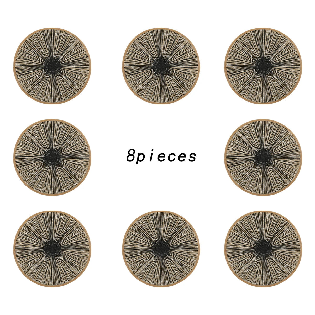 2/4/6/8pcs Round Burlap Macrame Placemats
