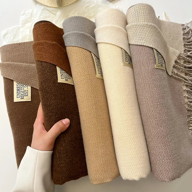 Solid Cashmere Warm Scarf