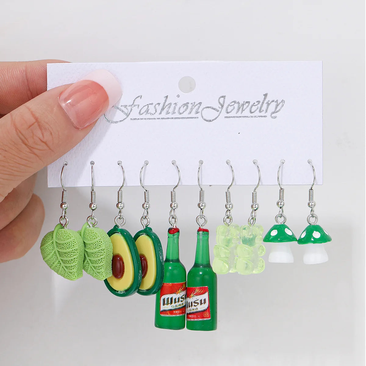 Fashion Sweet Fruit Drink Earrings Set