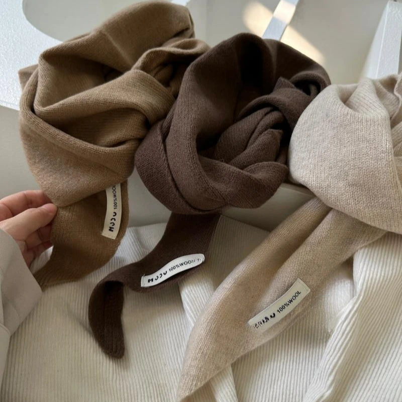 wool cashmere triangle scarf