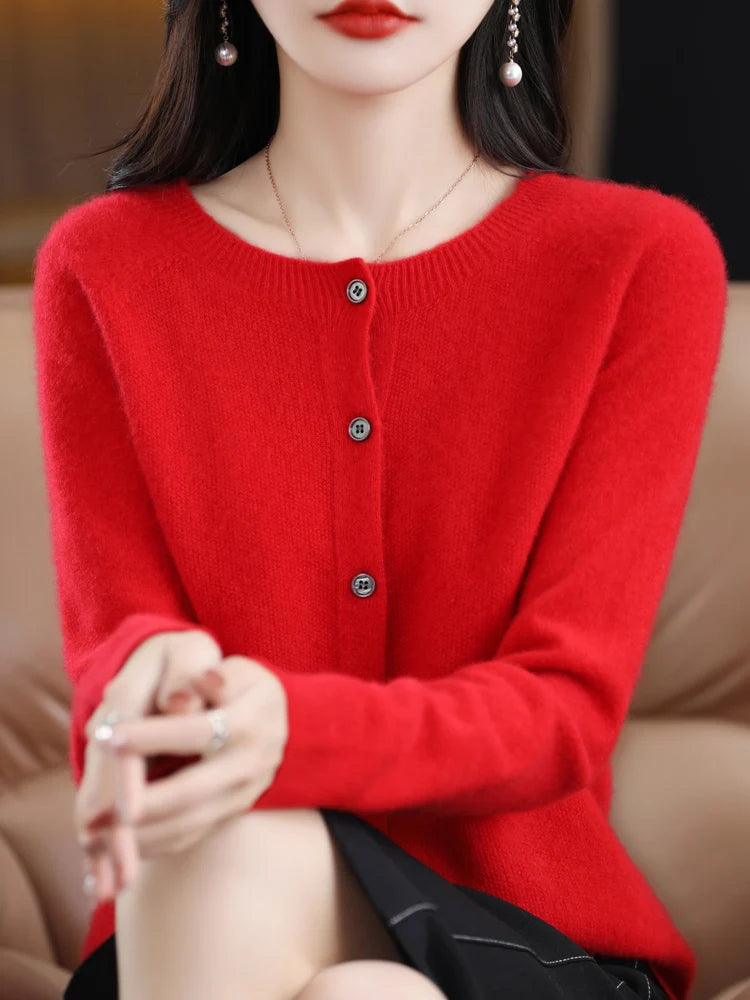 Women Cashmere Sweater 100% Merino Wool