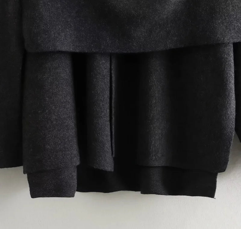 Winter Coats for Women Asymmetric Scarf Demi-season Jacket