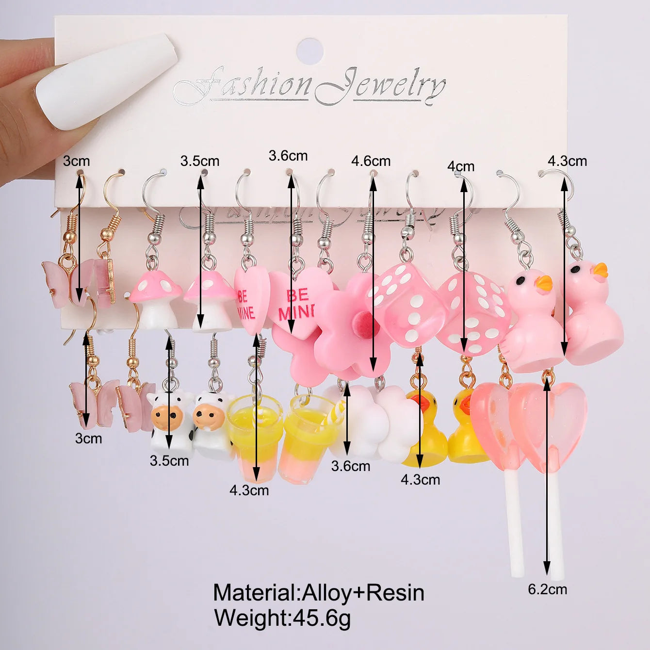 Fashion Sweet Fruit Drink Earrings Set
