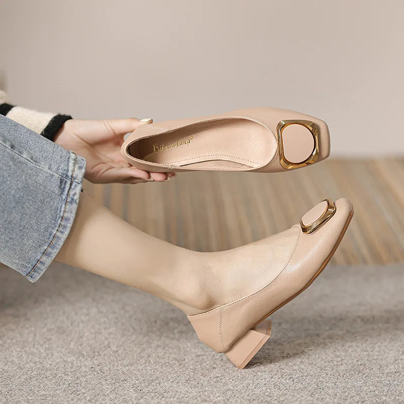Woman Elegant Square Toe