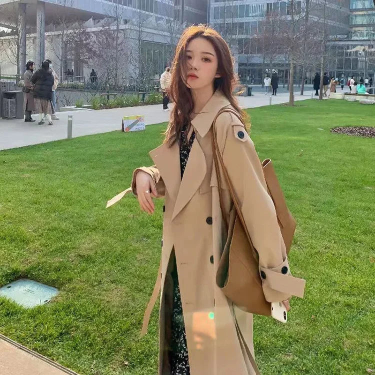 Loose Trench Coat Midi Length