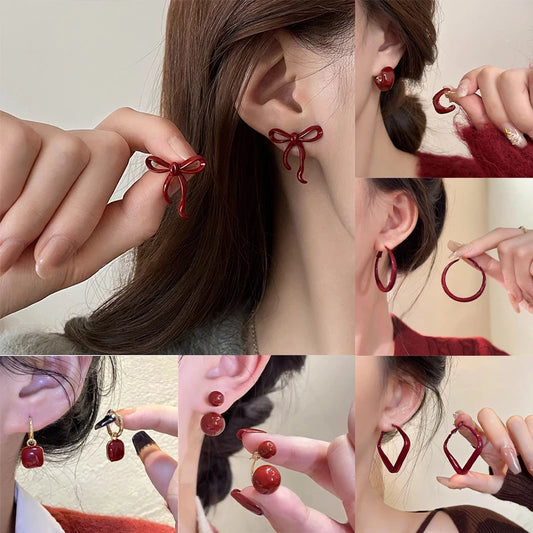 Ankela Red Ribbon Bow-knot