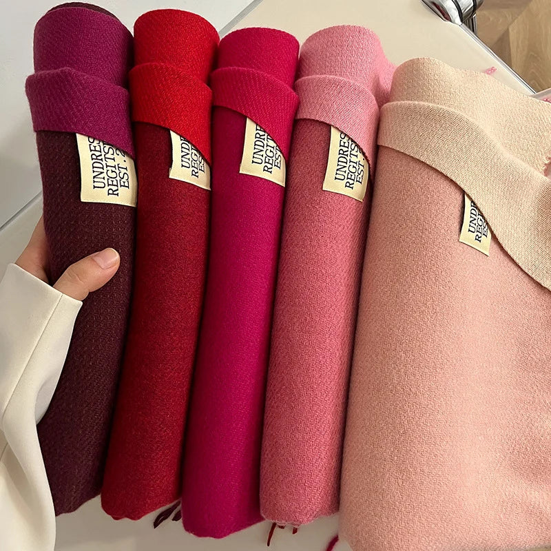 Solid Cashmere Warm Scarf