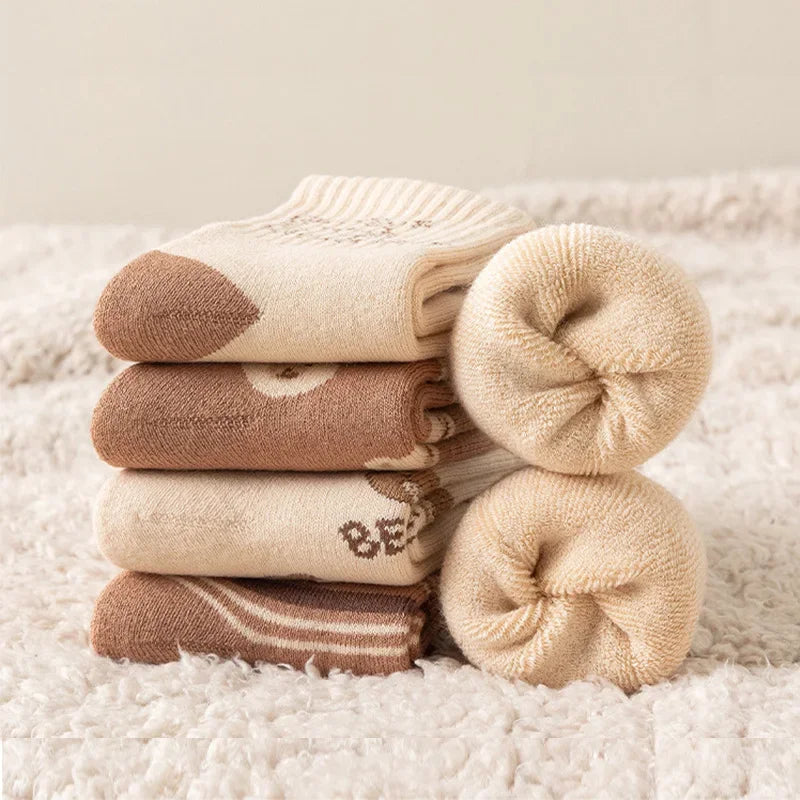 5 Pairs/Lot Children Winter Socks Cotton