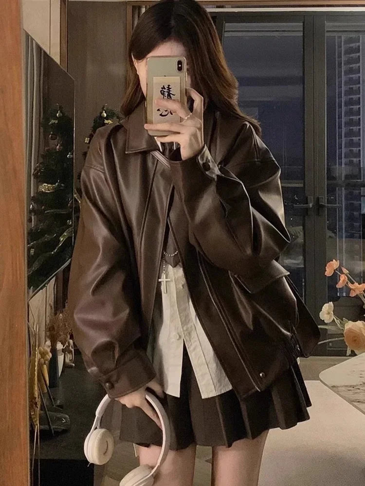 Short Quilted Leather Jacket