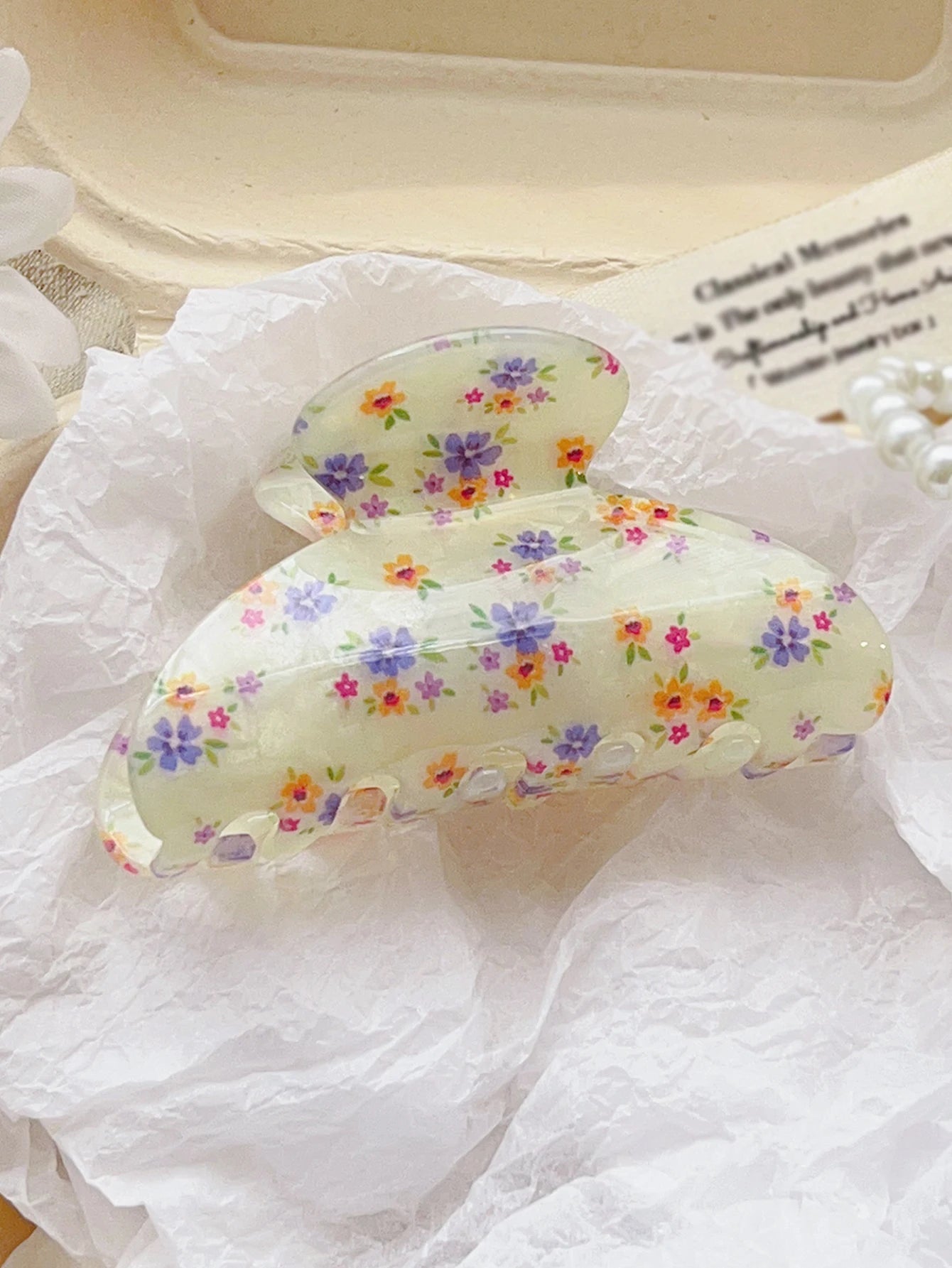 Pink Sweet Elegant Floral Cherry Hair Claw Clip Set