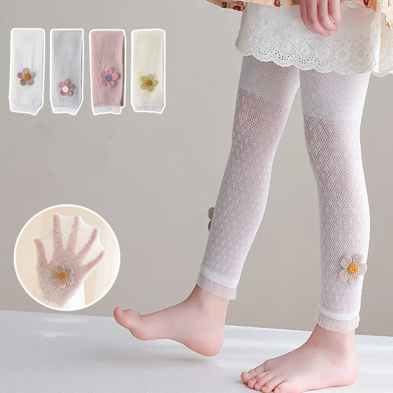 Girls Leggings Kids Hollow Out