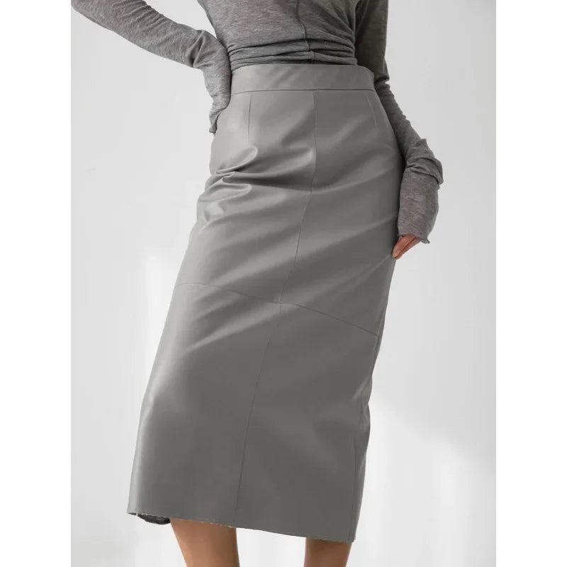 Sexy High-waisted Bodycon Leather