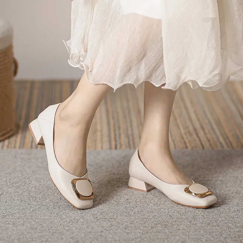 Woman Elegant Square Toe