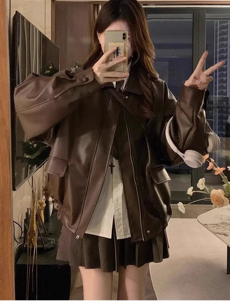 Short Quilted Leather Jacket