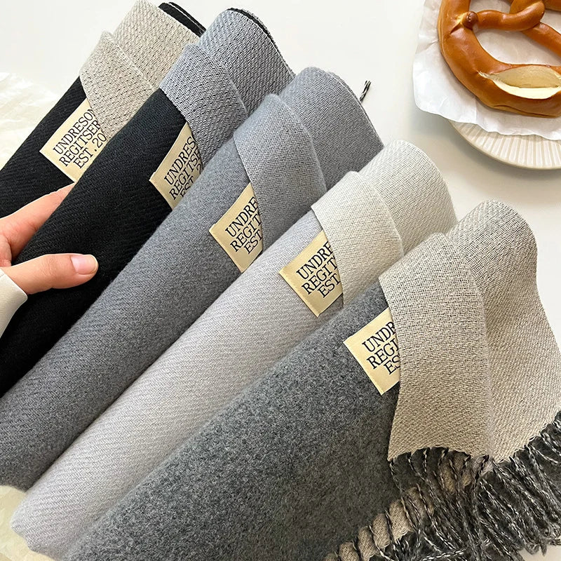Solid Cashmere Warm Scarf