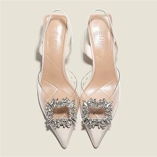 Spring and Autumn Fashion Color Pointed Toe Women's High Heels