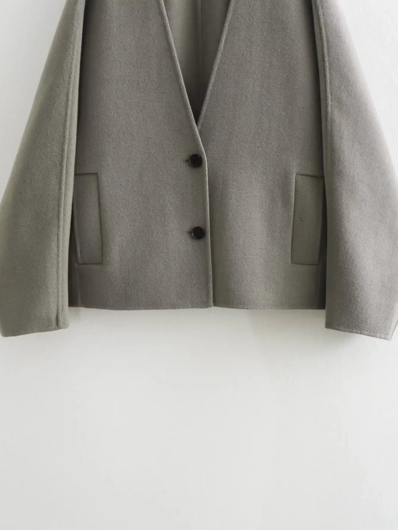 Women's Jacket V-neck Woolen Kimono
