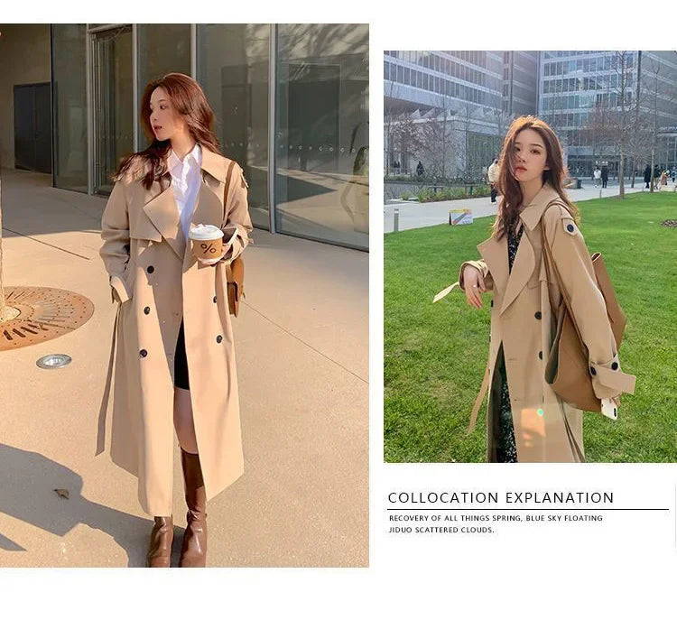 Loose Trench Coat Midi Length